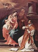 Sebastiano Ricci Heilige Familie und der Hl. Ignatius von Loyola oil painting reproduction